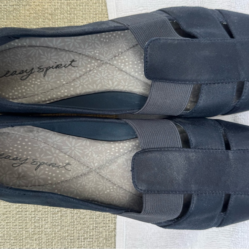 Easy Spirit Blue Comfort Slip-On Loafers - Picture 3 of 6